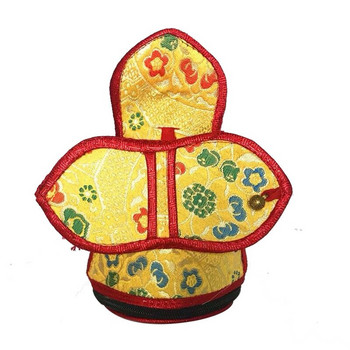 Непалски тибетски Vajra Magic Set Защитен ръкав Обвивка Удебелена твърда Vajra камбана и пестик Комплект с пет нишки Ръкав с размер на камбана