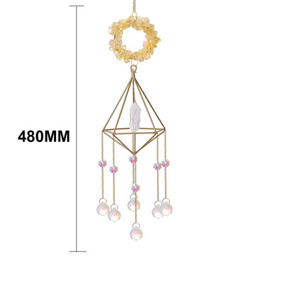 Kristalni ukrasi Viseći metalni ukrasi koji hvataju svjetlo zvona vjetra Prirodni kamen Prizma kugla Nakit Viseći ukras