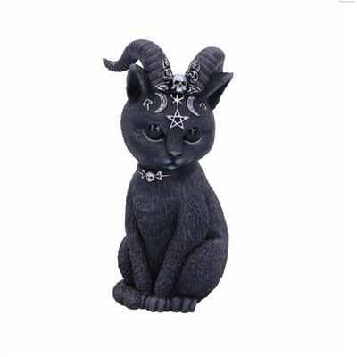 Halloween fekete macska dísz Gyanta Magic Table Art Kiegészítők Kawaii Szobadekor Állatok Miniatűrök Figurák belső dekorációhoz