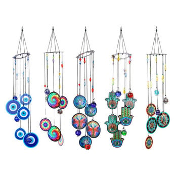 Metal Wind Chimes Rainbow Maker Housewarming Δώρο Wind Chimes Υπαίθρια αυλή Κρεμαστό καλλιτεχνικό άγαλμα στολίδι Δώρο