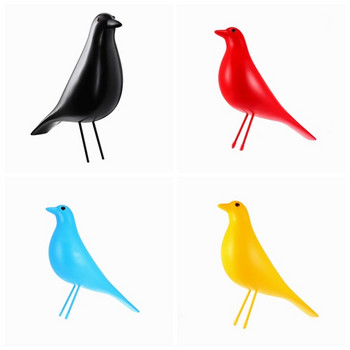 Έπιπλα Σπιτιού Peace Bird Sculpture Διακόσμηση γραφείου Χρώμα Nordic Pigeon Eames Birdie Resin Ζωικά ειδώλια στολίδια Μαύρο