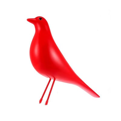 Lakberendezés Béke Madár Szobor Iroda dekoráció Szín Nordic Pigeon Eames Birdie Gyanta Állatfigurák Díszek Fekete