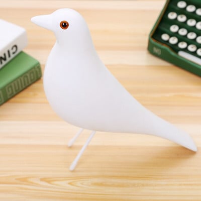 Lakberendezés Béke Madár Szobor Iroda dekoráció Szín Nordic Pigeon Eames Birdie Gyanta Állatfigurák Díszek Fekete