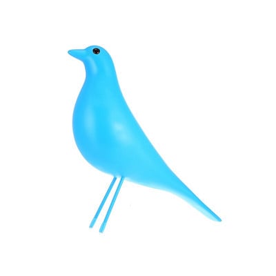 Lakberendezés Béke Madár Szobor Iroda dekoráció Szín Nordic Pigeon Eames Birdie Gyanta Állatfigurák Díszek Fekete