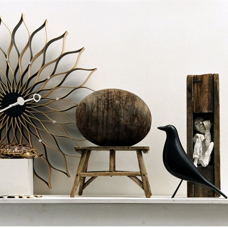 Lakberendezés Béke Madár Szobor Iroda dekoráció Szín Nordic Pigeon Eames Birdie Gyanta Állatfigurák Díszek Fekete