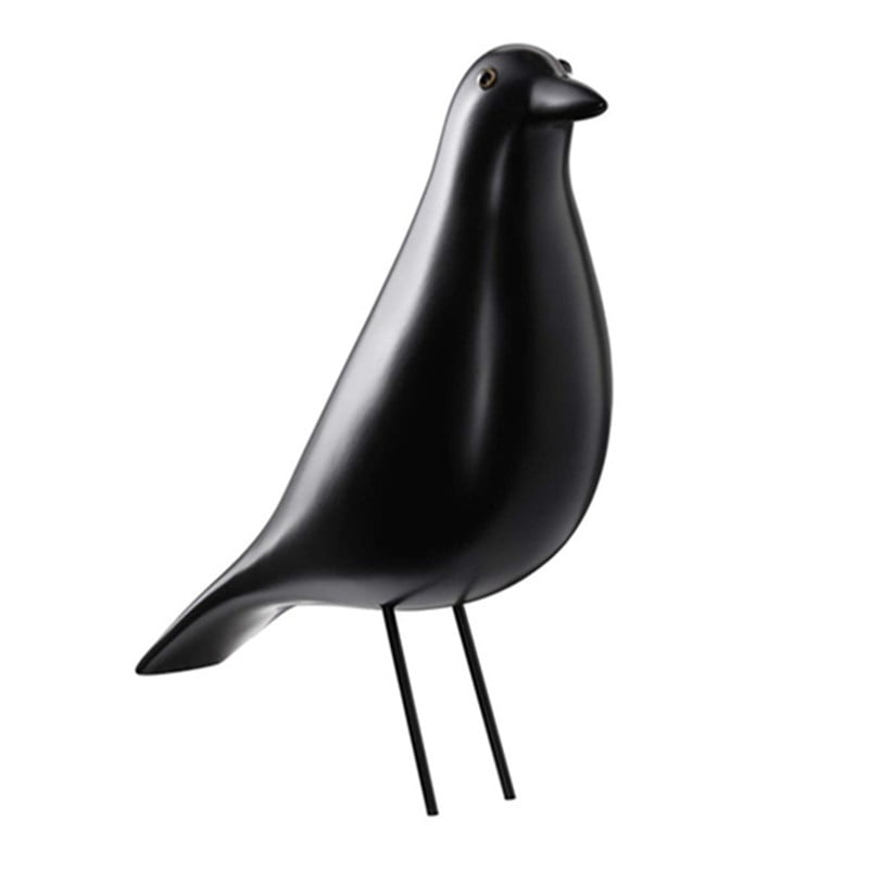 Lakberendezés Béke Madár Szobor Iroda dekoráció Szín Nordic Pigeon Eames Birdie Gyanta Állatfigurák Díszek Fekete