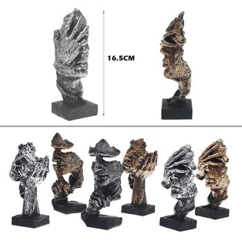 JETEVEVEN Nordic Silence Ins Statue Resin Abstract Sculpture Figurine Διακόσμηση σπιτιού Μοντέρνας τέχνης Διακόσμηση γραφείου