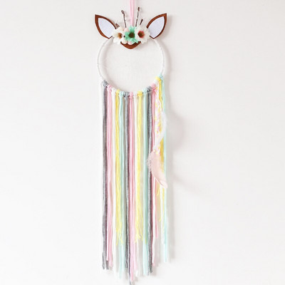 INS Nordic Cartoon Animal Shape Dream Catcher Drvena zvona za vjetar Zidni ukrasi Dekoracija dječje sobe Rekviziti za fotografije