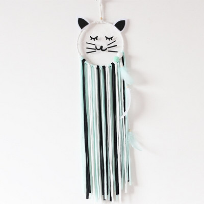 INS Nordic Cartoon Animal Shape Dream Catcher Drvena zvona za vjetar Zidni ukrasi Dekoracija dječje sobe Rekviziti za fotografije