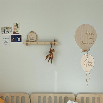 Δημιουργικό Ξύλινο Μπαλόνι Διακόσμηση Νηπιαγωγείου Τοίχου Σκανδιναβικές Κρεμαστές Διακοσμήσεις Κρεβατοκάμαρας μωρού Φωτογραφικά στηρίγματα παιδικού πάρτι γενεθλίων