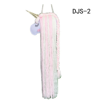 Decorație pentru agățat pe perete cu unicorn nordic, funde de păr, curea de depozitare, ornamente pentru cameră pentru fete, agrafe de păr, bandă organizatoare pentru umeraș