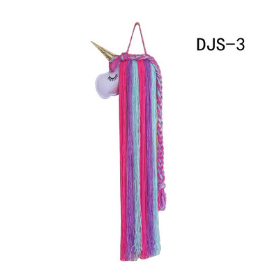 Decorație pentru agățat pe perete cu unicorn nordic, funde de păr, curea de depozitare, ornamente pentru cameră pentru fete, agrafe de păr, bandă organizatoare pentru umeraș