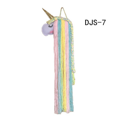 Decorație pentru agățat pe perete cu unicorn nordic, funde de păr, curea de depozitare, ornamente pentru cameră pentru fete, agrafe de păr, bandă organizatoare pentru umeraș