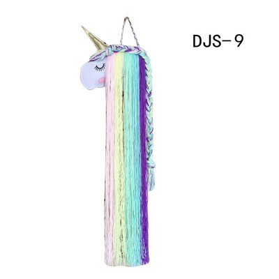 Decorație pentru agățat pe perete cu unicorn nordic, funde de păr, curea de depozitare, ornamente pentru cameră pentru fete, agrafe de păr, bandă organizatoare pentru umeraș