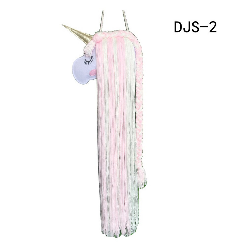 Decorație pentru agățat pe perete cu unicorn nordic, funde de păr, curea de depozitare, ornamente pentru cameră pentru fete, agrafe de păr, bandă organizatoare pentru umeraș