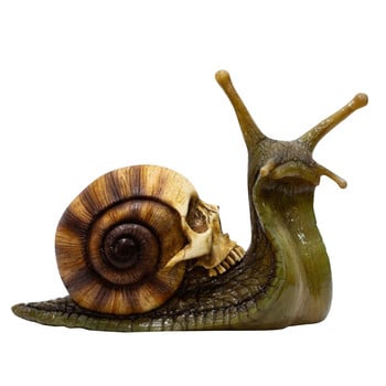 Halloween New Skull Snail Sculpture Resin Sculpture Gothic Garden Διακόσμηση σπιτιού από ρητίνη Crafts Διακόσμηση σπιτιού Αίθριο Snail Skull