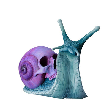Halloween New Skull Snail Sculpture Resin Sculpture Gothic Garden Διακόσμηση σπιτιού από ρητίνη Crafts Διακόσμηση σπιτιού Αίθριο Snail Skull