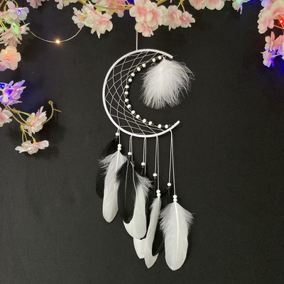 Moon Dream Catcher μενταγιόν Κρεμαστό τοίχου Κορίτσι Διακόσμηση Δωματίου Dream Catcher Κρεμαστό Κορίτσι Δώρο Ζευγάρι Δώρο Διακόσμηση τοίχου σπιτιού