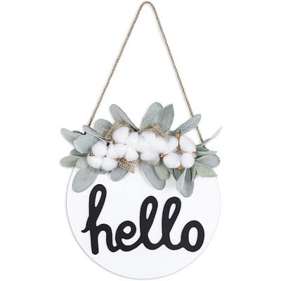 Decor Boho Decor de perete Decorat pentru casa Ghirlanda din bumbac cu bun venit decorativ pentru verandă Sala de intrare Accesorii decorative Bohe