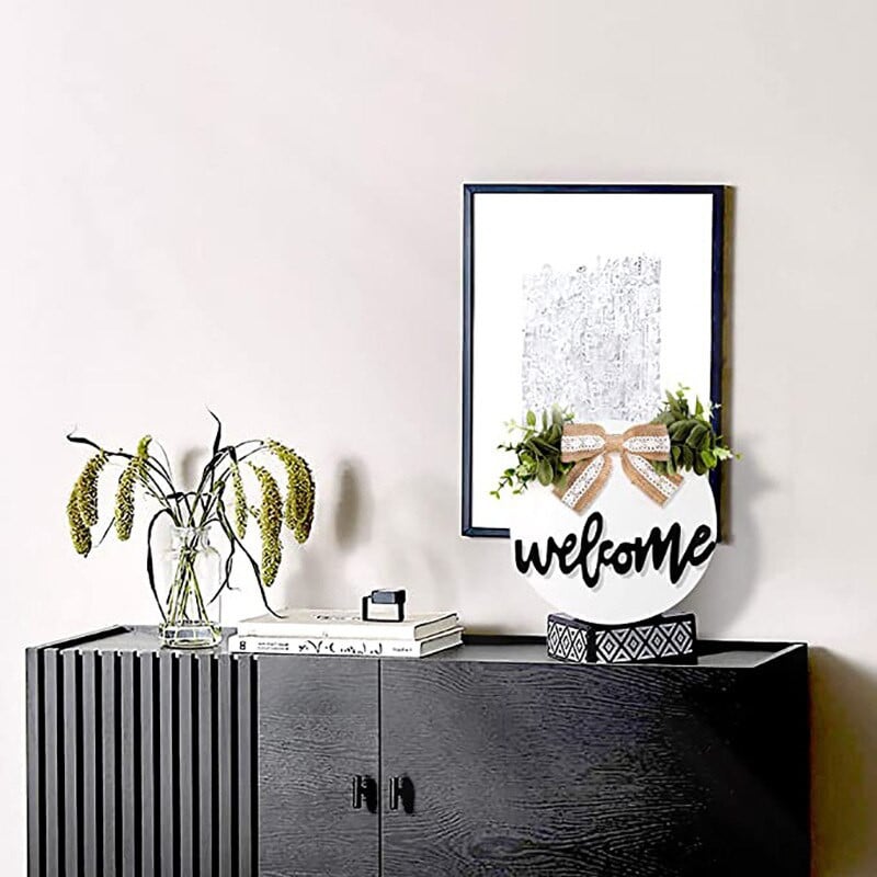 Decor Boho Decor de perete Decorat pentru casa Ghirlanda din bumbac cu bun venit decorativ pentru verandă Sala de intrare Accesorii decorative Bohe