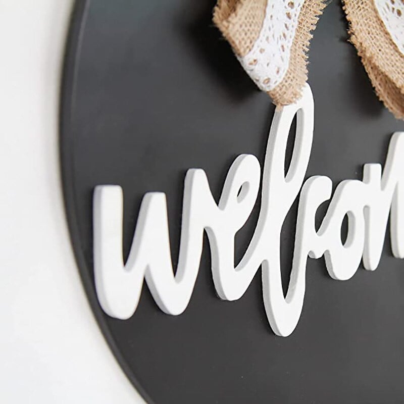 Decor Boho Decor de perete Decorat pentru casa Ghirlanda din bumbac cu bun venit decorativ pentru verandă Sala de intrare Accesorii decorative Bohe