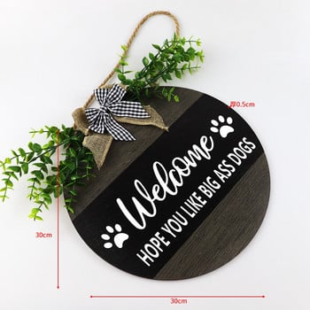 Like Our Cats Dogs Flower Door Hanging Country Style Welcome Doorplate Ξύλινο Σπίτι Διακόσμηση Επωνυμίας Wood Crafts Γρήγορη παράδοση