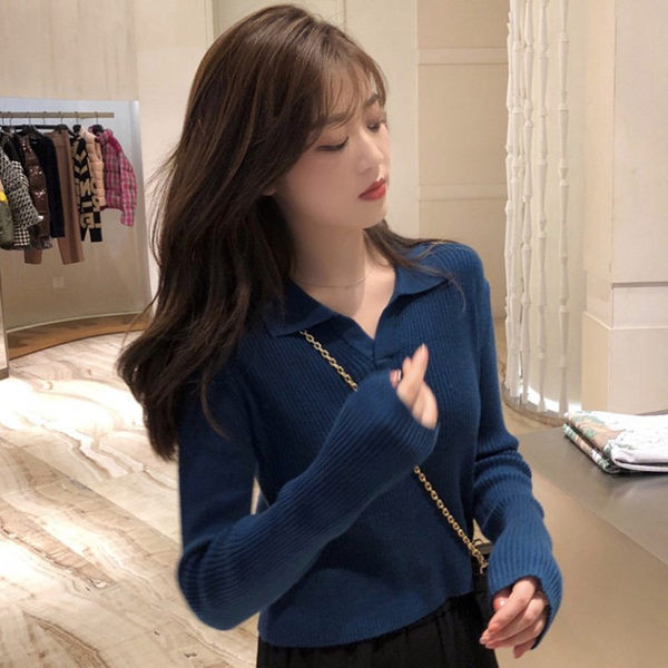 Női alkalmi V nyakú pulóver