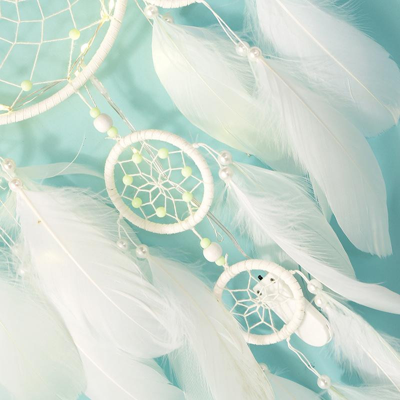 indiai lány szobadísz álomfogó etnikai tollak gyöngyök ékszerek medál otthoni lövöldözős termékek szél harangok kézzel készített ajándékok