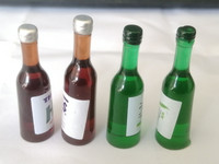 Slatke Shochu boce piva Kawaii 3D boca za piće od smole Kućica za lutke Minijaturna hrana Diy Rukotvorine od smole