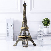 Kreatív párizsi Eiffel-torony szobor európai kézműves retro modell irodai dekoráció miniatűr épület kis ajándék retro dekoráció