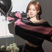 Casual γυναικείο πουλόβερ με οβάλ λαιμόκοψη