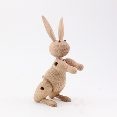 YuryFvna északi dán fafaragás Miss Rabbit szobor közös báb dekoráció otthon nappali Dekorációs kiegészítők