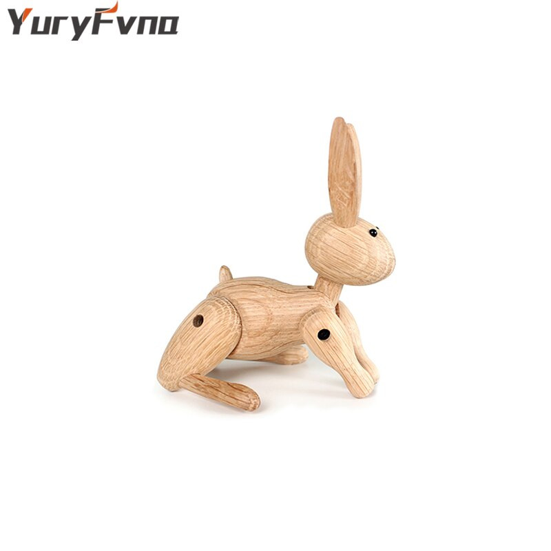 YuryFvna északi dán fafaragás Miss Rabbit szobor közös báb dekoráció otthon nappali Dekorációs kiegészítők