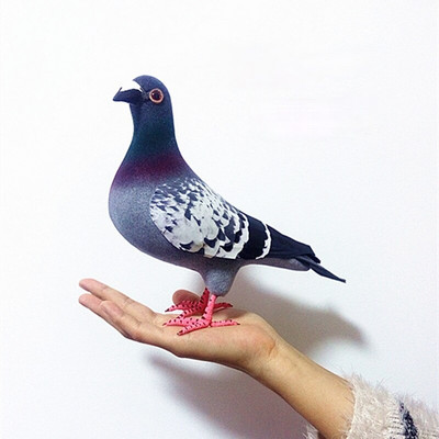 Big Size Simulation Foam Pigeon Model Fake τεχνητή απομίμηση πουλιού Ζώο στολίδι σπιτιού κήπου Μινιατούρα διακόσμηση