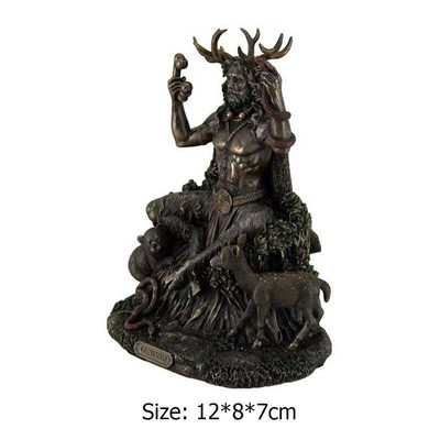 Cernunnos szarvas állatisten szobor figura kézművesség Otthoni kert Állatisten szobor Az alvilág művészete Tájdísz