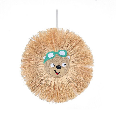 Skandinaviškas meškiukas panda papuošalai kūdikių berniukų miegamojo sienoms meno dekoras Rankų audimo rafija pakabinamas pakabukas darželio namų apdaila