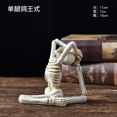 2022 nou Festivalul Fantomelor de Halloween Yoga Craniu Personaj Decorare Decorare Craniu Rășină Artizanat Mic Ornament Camera de zi Birou