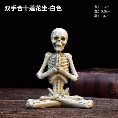 2022 nou Festivalul Fantomelor de Halloween Yoga Craniu Personaj Decorare Decorare Craniu Rășină Artizanat Mic Ornament Camera de zi Birou