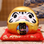 4,5 hüvelykes Maneki Neko Daruma dísz kerámia szerencse macska szobor otthoni dekorációs ajándék Feng Shui malacpersely
