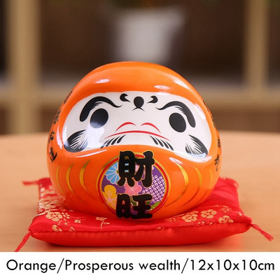 4,5 hüvelykes Maneki Neko Daruma dísz kerámia szerencse macska szobor otthoni dekorációs ajándék Feng Shui malacpersely