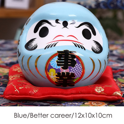 4,5 hüvelykes Maneki Neko Daruma dísz kerámia szerencse macska szobor otthoni dekorációs ajándék Feng Shui malacpersely