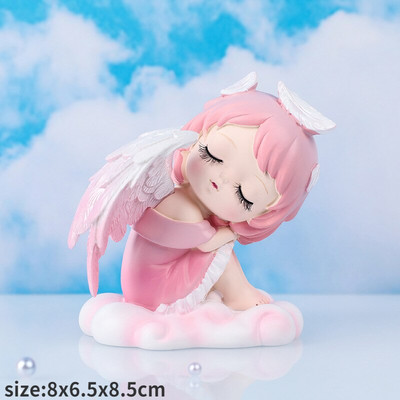 Figurine cu înger drăguț Statuie fată din rășină Accesorii de grădină cu zâne Decoratiuni de Crăciun Decor modern Home Decor Copii Dormitor