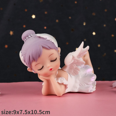 Figurine cu înger drăguț Statuie fată din rășină Accesorii de grădină cu zâne Decoratiuni de Crăciun Decor modern Home Decor Copii Dormitor