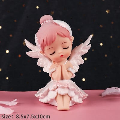 Figurine cu înger drăguț Statuie fată din rășină Accesorii de grădină cu zâne Decoratiuni de Crăciun Decor modern Home Decor Copii Dormitor