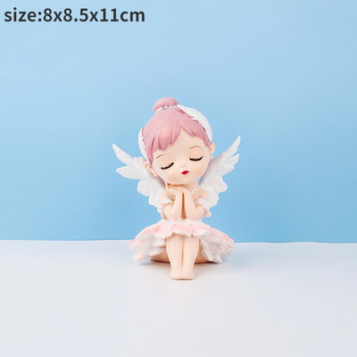 Figurine cu înger drăguț Statuie fată din rășină Accesorii de grădină cu zâne Decoratiuni de Crăciun Decor modern Home Decor Copii Dormitor