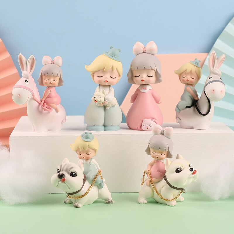 Figurine cu înger drăguț Statuie fată din rășină Accesorii de grădină cu zâne Decoratiuni de Crăciun Decor modern Home Decor Copii Dormitor