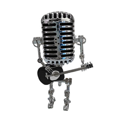 Microfon Chitară Robot LED Lumini de noapte Lampă de birou Lampă de masă Becuri Lămpi de perete Retro Handmade Decor unic de birou pentru acasă