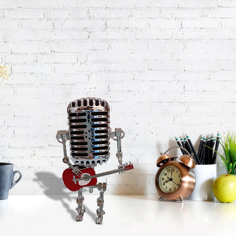 Microfon Chitară Robot LED Lumini de noapte Lampă de birou Lampă de masă Becuri Lămpi de perete Retro Handmade Decor unic de birou pentru acasă
