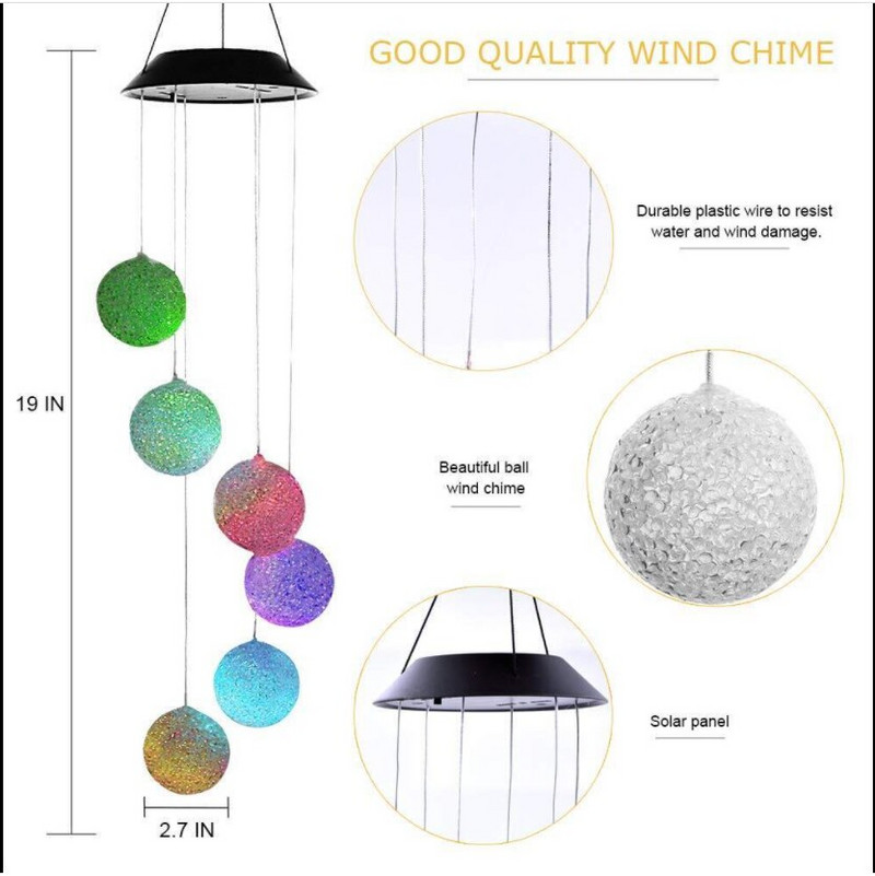 Kūrybinis saulės vėjo varpelio apšvietimas lauko LED spalvų keitimo spiralinis pakabukas žibintas sodas fėja nakties šviesa namų dekoras Kalėdos