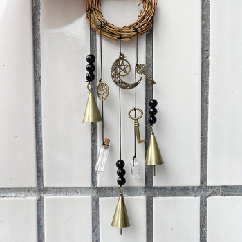 Wind Chimes Outdoor Clearance Witch Bells for Protection Witch Wind Chime Στολίδι για εσωτερικούς χώρους Ξύλινο δαχτυλίδι/Rattan Ring